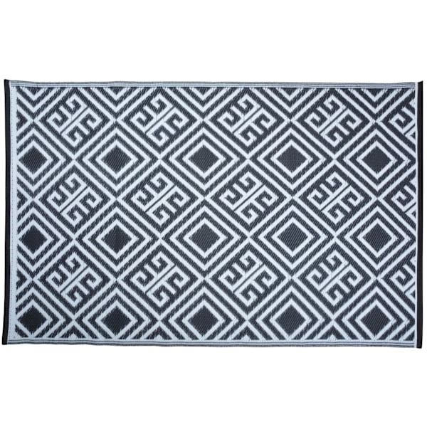 Esschert Design Utomhusmatta 120x186 cm grafisk OC12 Svart