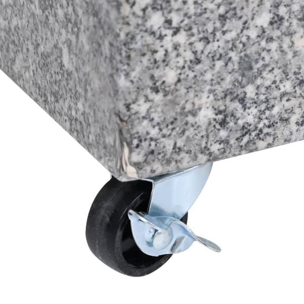 vidaXL Parasollfot ljusgrå 45x25x8,3 cm granit grå