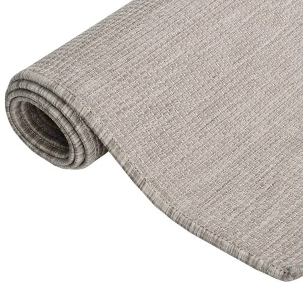 vidaXL Utomhusmatta plattvävd 160x230 cm taupe Taupe