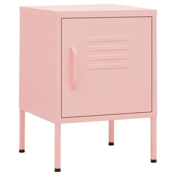 vidaXL Nattduksbord rosa 35x35x51 cm stål Rosa