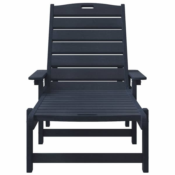 vidaXL Solstol 2 st polyeten Marinblå Marinblå
