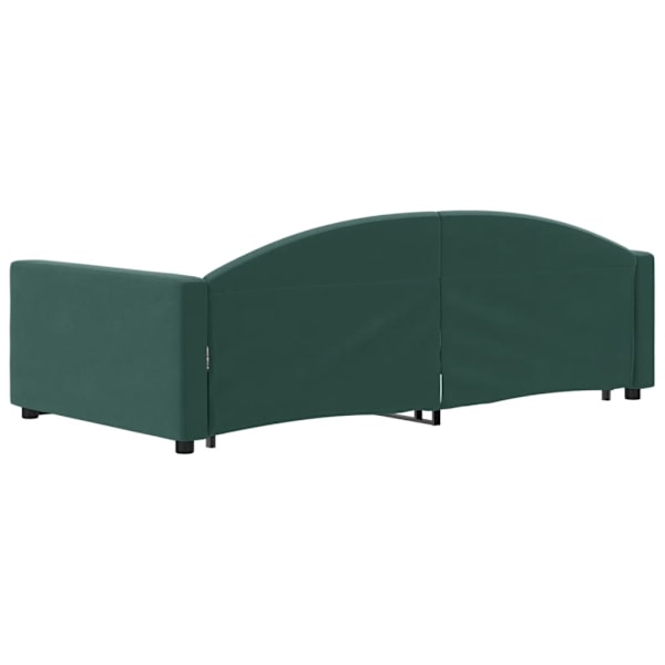 vidaXL Dagbädd utdragbar mörkgrön 100x200 cm sammet Grön