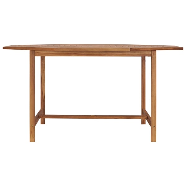 vidaXL Trädgårdsbord 150x150x75 cm massiv teak Brun