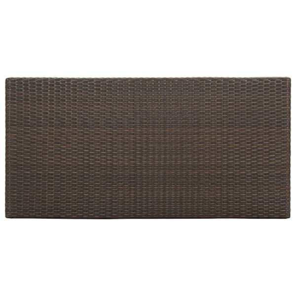vidaXL Barbord med förvaringshyllor brun 120x60x110 cm konstrotting Brun