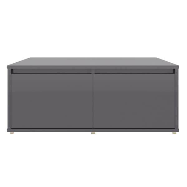 vidaXL Soffbord grå högglans 80x80x31 cm konstruerat trä grå