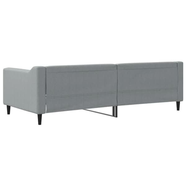 vidaXL Dagbädd ljusgrå 90x200 cm tyg Grå