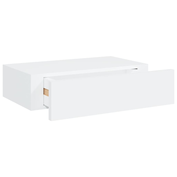 vidaXL Väggmonterad låda 2 st vit 40x23,5x10 cm MDF Vit