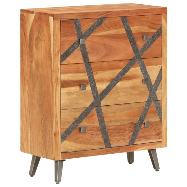 vidaXL Skänk 60x30x75 cm massivt akaciaträ Brun