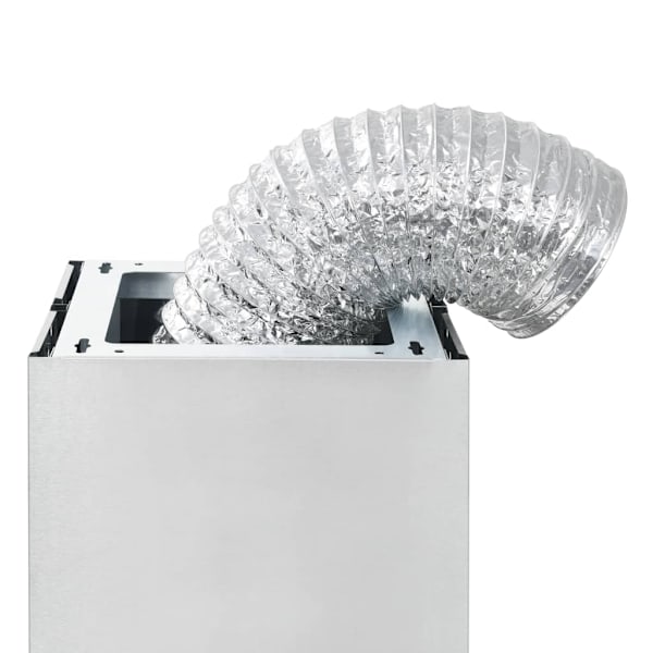 vidaXL Köksfläkt med LCD för köksö 756 m³/tim LED Silver