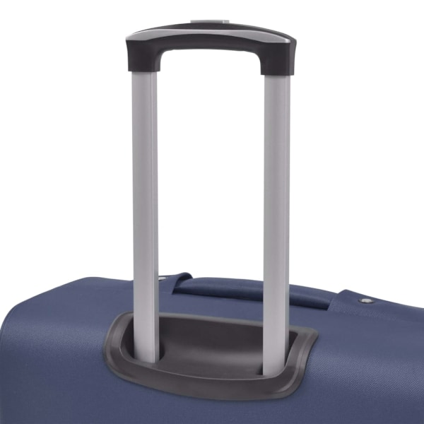vidaXL Resväskor 3 st marinblå soft case Blå