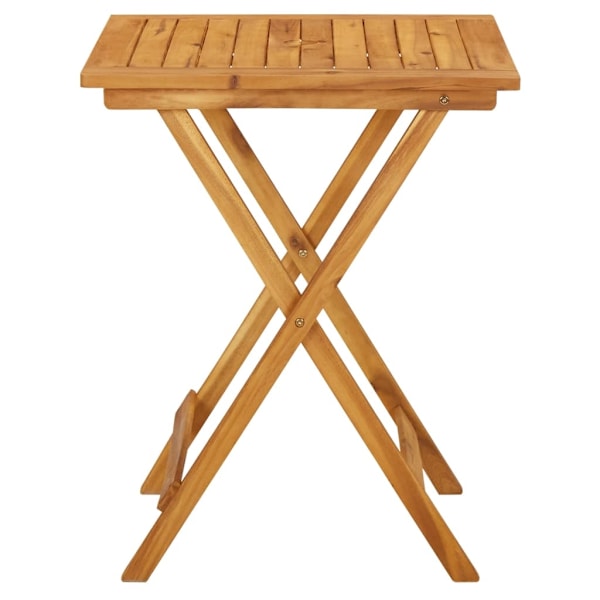 vidaXL Hopfällbart trädgårdsbord 60x60x75 cm massivt akaciaträ Brun