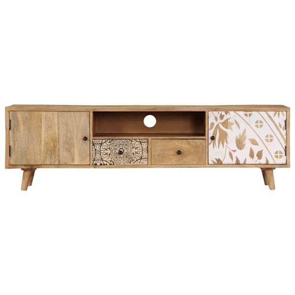 vidaXL TV-bänk 140x30x40 cm massivt mangoträ Brun
