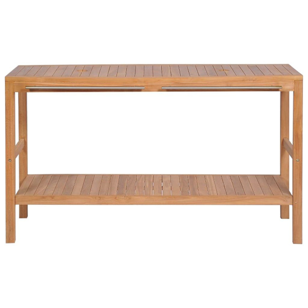 vidaXL Badrumsunderskåp massiv teak 132x45x75 cm Brun