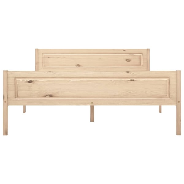 vidaXL Sängram massiv furu 160x200 cm Brun