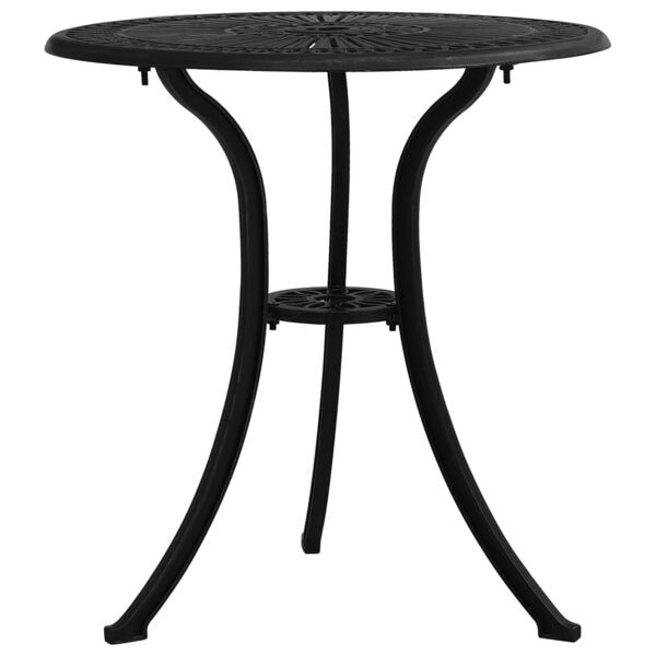 vidaXL Trädgårdsbord svart 62x62x65 cm gjuten aluminium Svart