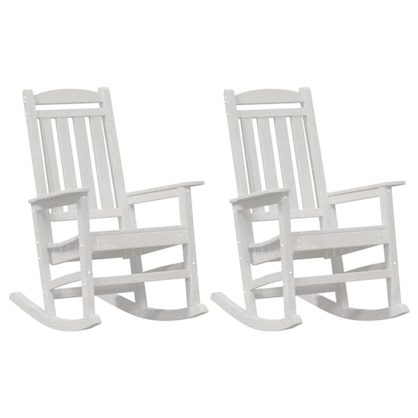 vidaXL Gungstol 2 pcs Vit 92 x 70 x 108 cm polyeten Vit