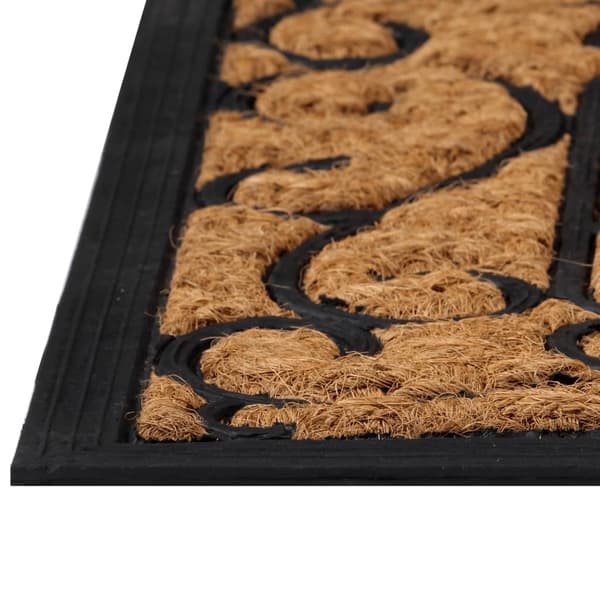 vidaXL Dörrmatta rektangulär 45x75 cm gummi och kokos Brun