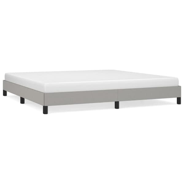 vidaXL Sängram ljusgrå 200x200 cm tyg Grå