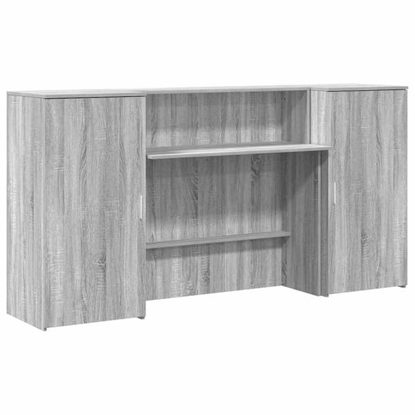 vidaXL Receptionsdisk grå sonoma 200x50x103,5 cm konstruerat trä Grå