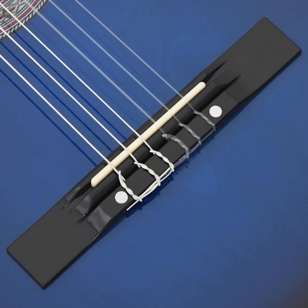 vidaXL Westerngitarr med cutaway 6 strängar blå 38" Blå