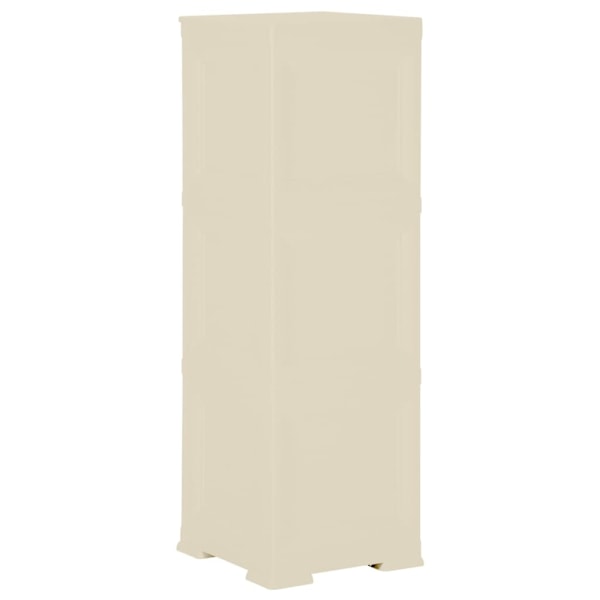 vidaXL Plastskåp 40x43x125 cm träimitation kaninvit Vit