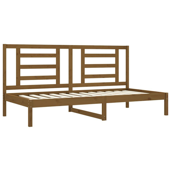 vidaXL Dagbädd honungsbrun 90x200 cm massiv furu Brun