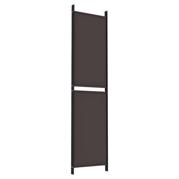 vidaXL Rumsavdelare 4 paneler brun 200x200 cm tyg Brun
