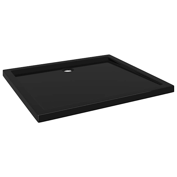 vidaXL Duschkar rektangulärt ABS svart 80x90 cm Svart