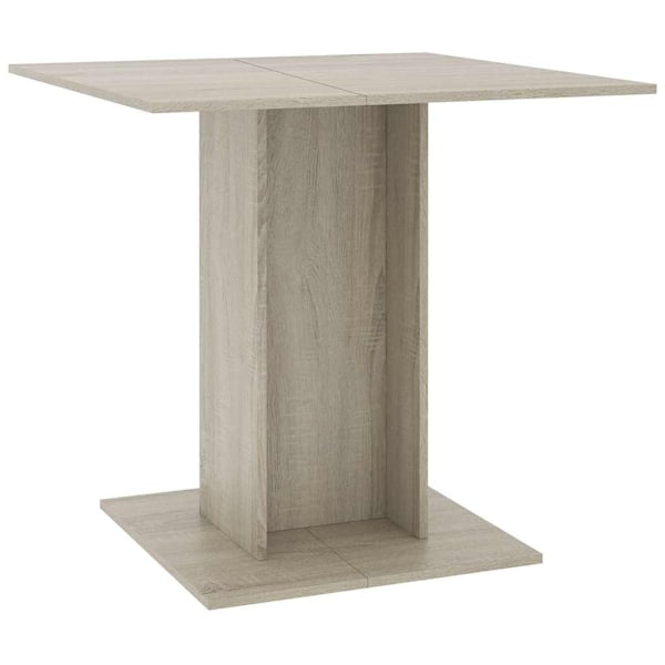 vidaXL Matbord sonoma-ek 80x80x75 cm spånskiva Brun