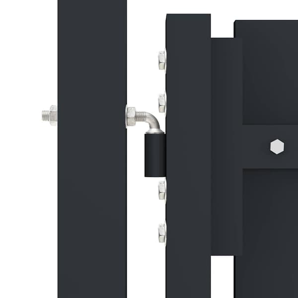 vidaXL Dubbeldörrsgrind stål 300x75 cm antracit Antracit