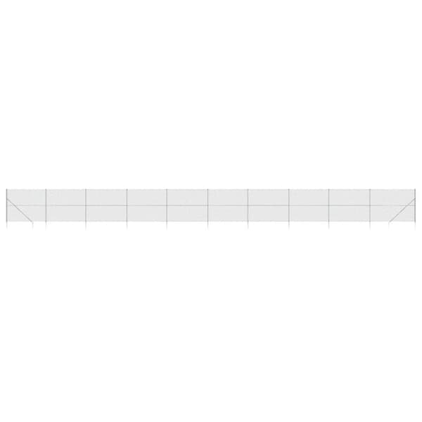 vidaXL Gunnebostängsel med markspett silver 2,2x25 m Silver