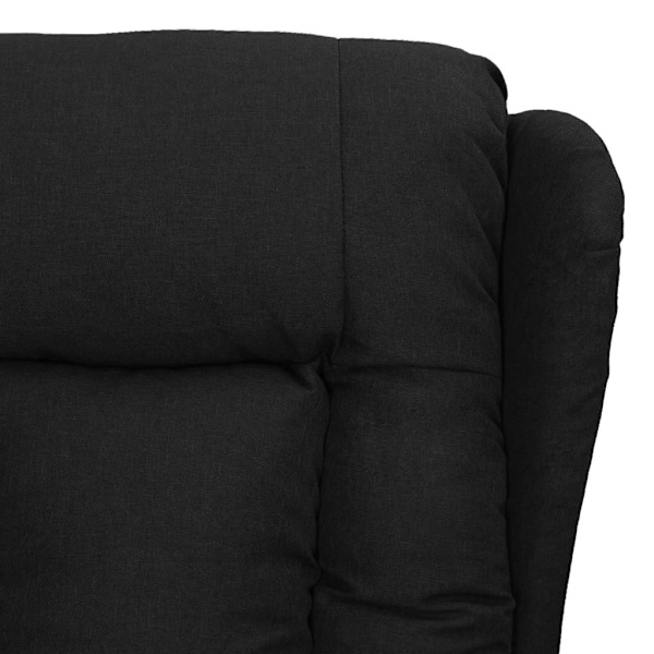 vidaXL Reclinerfåtölj svart tyg Svart