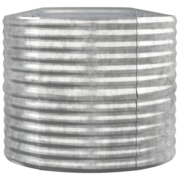 vidaXL Odlingslåda pulverlackerat stål 368x80x68 cm silver Silver
