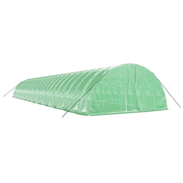 vidaXL Växthus med stålram grön 144 m² 24x6x2,85 m Grön