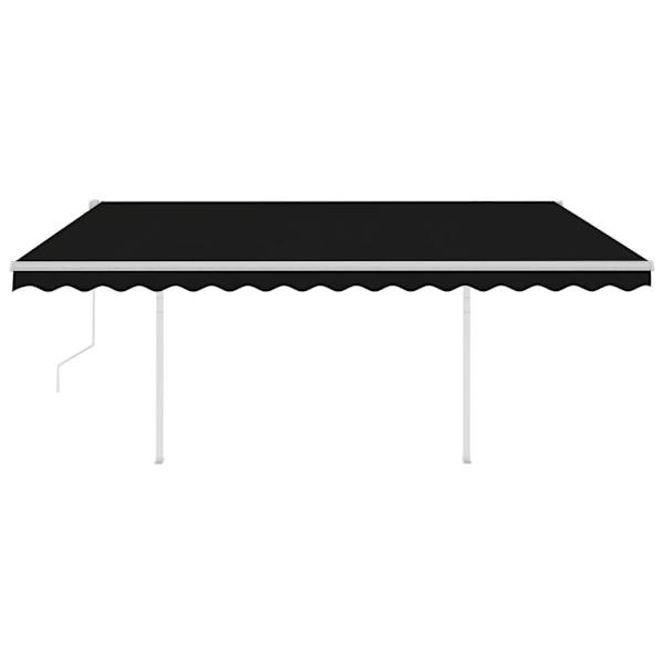 vidaXL Automatisk markis med vindsensor & LED 4x3 m antracit Antracit