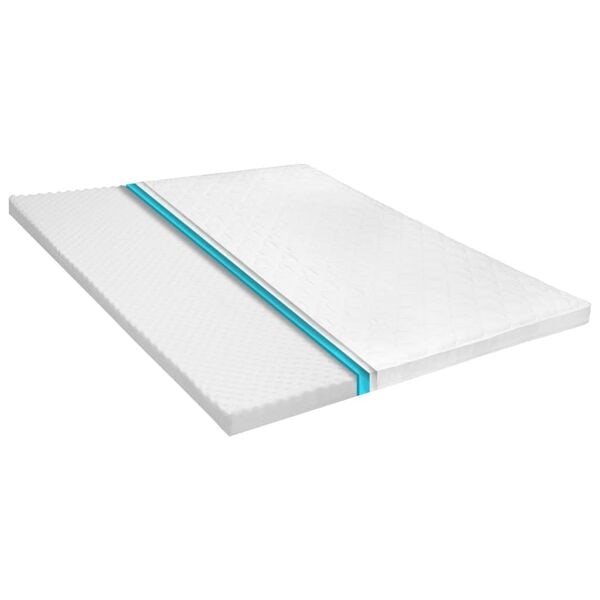 vidaXL Bäddmadrass 140x200 cm kallskum äggprofil 6 cm Vit