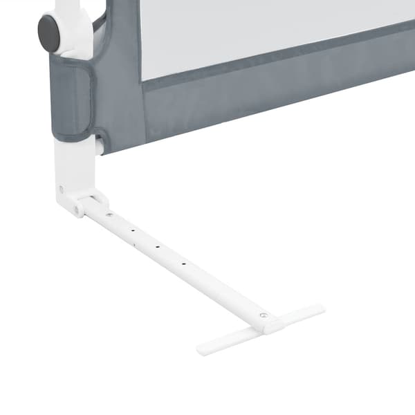 vidaXL Sängskena för barn grå 102x42 cm polyester grå
