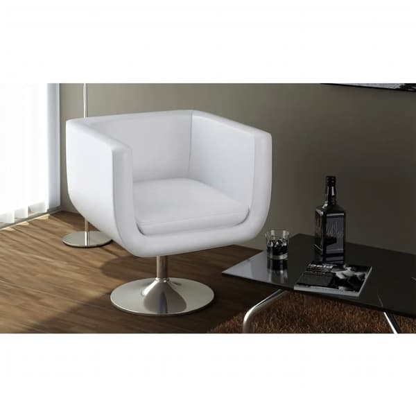 vidaXL Loungefåtölj Rom vit 2-pack Vit
