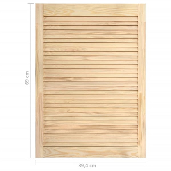 vidaXL Skåplucka lamelldesign 69x39,4 cm massiv furu Brun