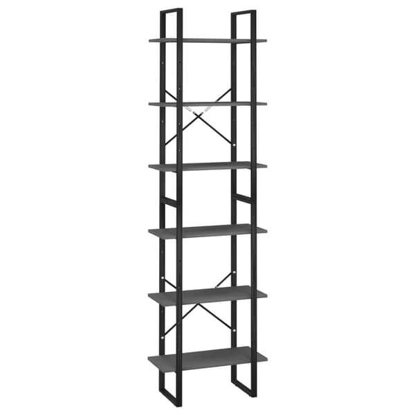 vidaXL Förvaringshylla grå 60x30x210 cm konstruerat trä grå
