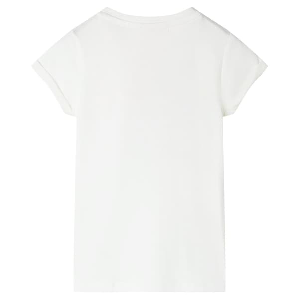 vidaXL T-shirt för barn ecru 104 Vit
