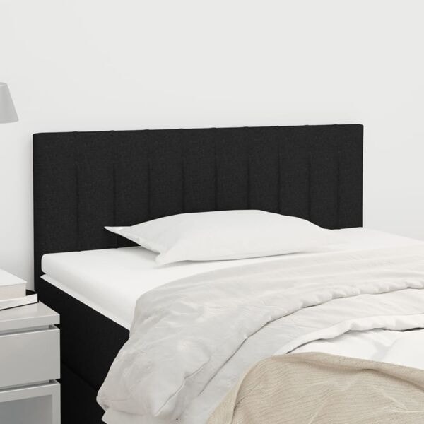 vidaXL Sänggavel svart 100 x 5 x 78/88 cm tyg Svart