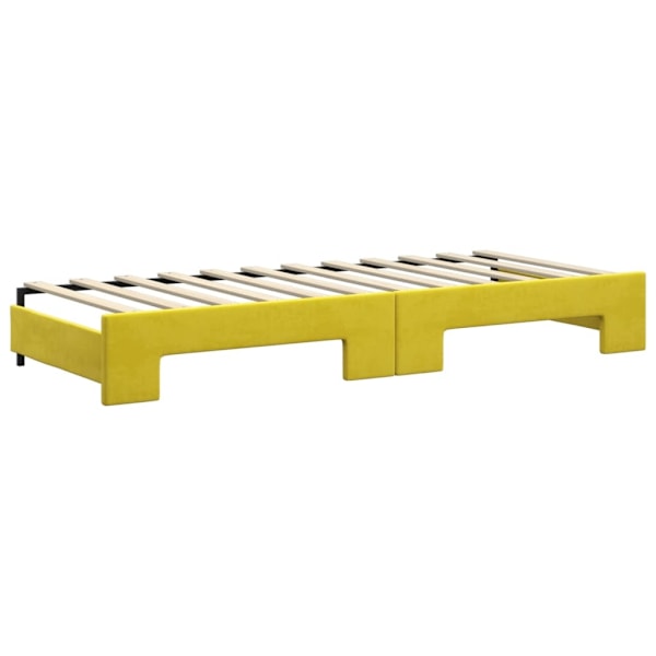vidaXL Dagbädd utdragbar med lådor gul 80x200 cm sammet Gul