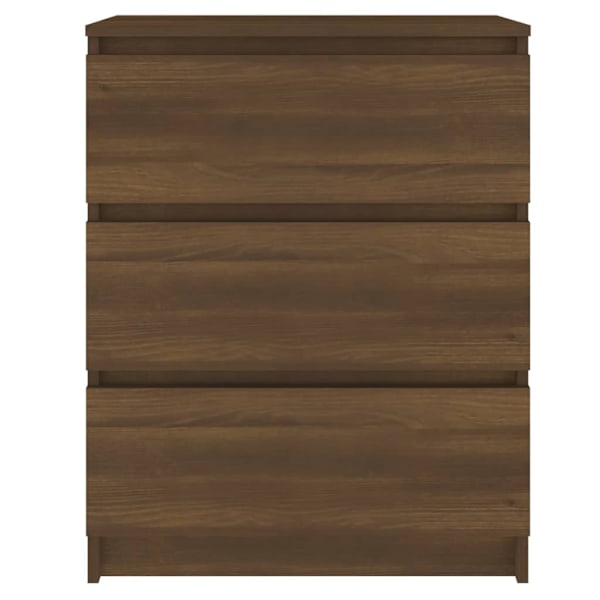 vidaXL Byrå brun ek 60x35x76 cm konstruerat trä Brun