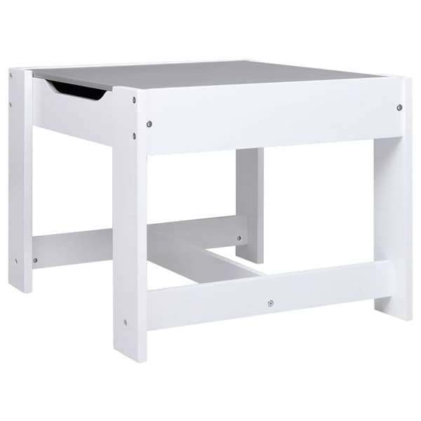 vidaXL Barnbord med 2 stolar vit MDF Vit