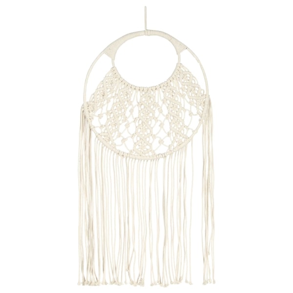vidaXL Väggbonad makramé 40x80 cm bomull Creme