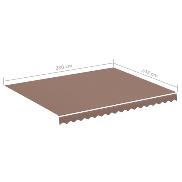 vidaXL Markisväv vinröd 3x2,5 m Brun