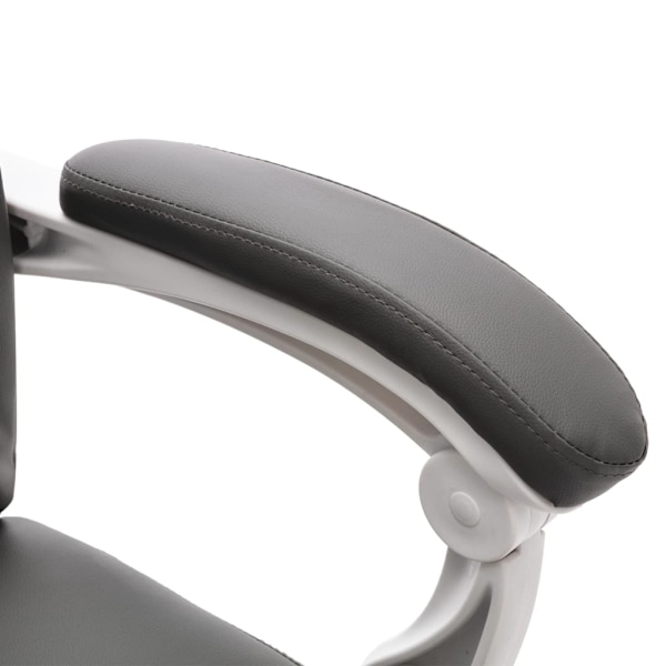 vidaXL Massagekontorsstol grå konstläder grå