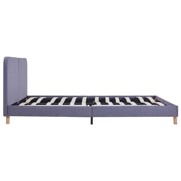 vidaXL Sängram ljusgrå tyg 160x200 cm grå