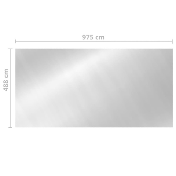 vidaXL Poolskydd silver 975x488 cm PE Silver